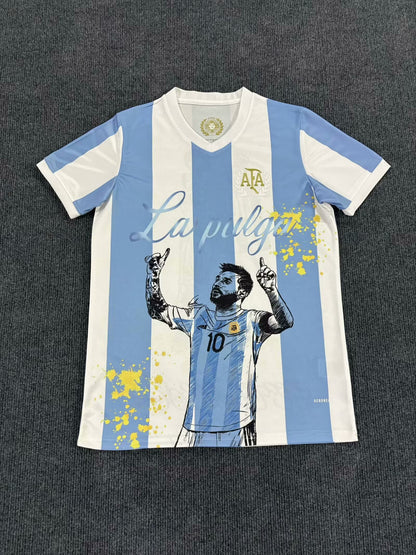 Lionel Messi GOAT Argentina Champion Football Jersey